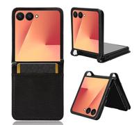 Coque pour Samsung Galaxy Z Flip8, Étui de téléphone portable Rhombus | Classique de qualité supérieure avec béquille et étui en cuir pour cartes de crédit pour Samsung Galaxy Z Flip8