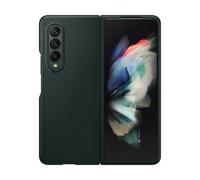 Coque pour Samsung Galaxy Z Fold 3 en Cuir Compatible avec Charge Sans Fil, Vert