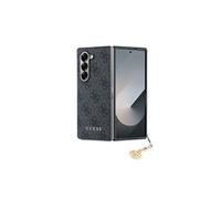 Guess Coque pour Samsung Galaxy Z Fold 6 Édition 4G Charm avec Pendentif Gris