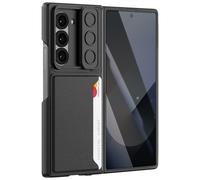 Coque pour Samsung Galaxy Z Fold 6 Porte-carte avec Verre Trempé Noir