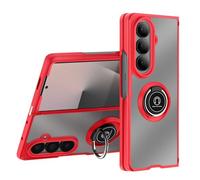 Coque pour Samsung Galaxy Z Fold 7 Pliable avec Bague Magnétique Rouge
