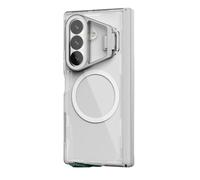 Coque pour Samsung Galaxy Z Fold 8 Ultra, Transparent Magnétique Coque | Avec Protection Stand Anti-dérapage Charge Sans Fil Housse(Marron)