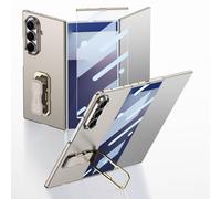 Coque pour Samsung Galaxy Z Trifold, Coque De Téléphone Légère Et Ultra-Fine Absorbant Les Chocs avec Protecteur D'écran Intégré, Support Et Anneau Antidérapant (Titane)