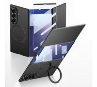 Coque pour Samsung Galaxy Z Trifold, Léger, Ultra-Fin Et Résistant Aux Chocs avec Protecteur D'écran Intégré Et Support De Bague Rotatif (Noir1)