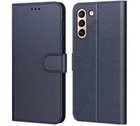 Coque - pour Samsung - S21 - Bleu Marine - Portefeuille Souple - Anti-Choc Anti Rayure