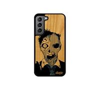 Coque pour Samsung S22 en bois silicone zombie de protection 4G Bleu fantome telephone apocalypse urbain horreur housse gore galaxy