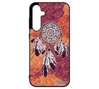 Coque pour Samsung S23 FE Silicone Attrape Reve Plume Portable Dreamcatcher Tatouage 4G Etoile capteur de Original Hippie Yoga Zen Galaxy