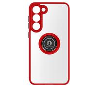 Coque pour Samsung S23 Plus Bi-matière Bague Métallique Support Vidéo Rouge