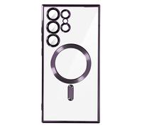 Coque MagSafe pour Samsung S23 Ultra protection caméra Transparent / Violet