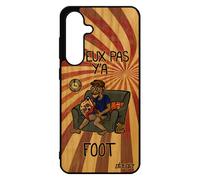 Coque Pour Samsung S24 Fe En Bois Veritable Silicone J'peux Pas Y'a Foot Rouge Case Jpeux Bd Supporter Comique Original Smartphone Pour Galaxy