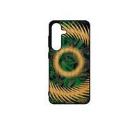 Coque pour Samsung S25 bois silicone mandala jolie artisanal fond texture original soleil gris housse portable rigide floral motif pour galaxy