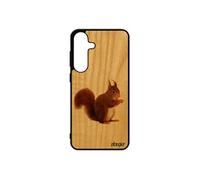 Coque pour Samsung S25+ Plus bois silicone ecureuil roux nature dessin de protection SM-S936B/DS orange jolie foret telephone case pour galaxy