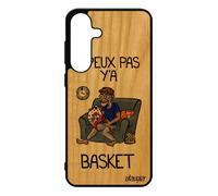 Coque Pour Samsung S25+ Plus Bois Silicone J'peux Pas Y'a Basketball Antichoc Texte Mobile Unique Gris Case Comique Basket Nba Je Pour Galaxy