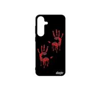 Coque pour Samsung S25+ Plus silicone main zombie horreur epouvante portable smartphone TPU peinture qui degouline sang antichoc pour galaxy