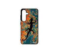 Coque pour Samsung S25 silicone salamandre street art reggae housse metal animaux anphibien journal case Bleu telephone symbole de pour galaxy