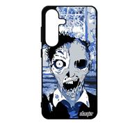 Coque Pour Samsung S25 Silicone Zombie Immeuble Bleu Dessin Ruine Epouvante Souple Telephone Fantome Fin Du Monde Mobile Horreur Pour Galaxy