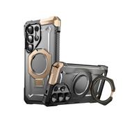 Coque pour Samsung S25 Ultra Antichoc Anneau MagSafe Support Vidéo Dorée