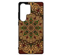 Coque Pour Samsung S25 Ultra Bois Silicone Mandala Rosace Cover Femme Fr¿Ne Sm-S938e Indien Arc En Ciel Housse Zen Jolie Noir Vert Pour Galaxy