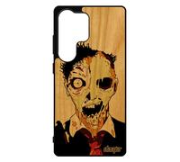 Coque Pour Samsung S25 Ultra En Bois Silicone Mort Vivant Housse De Protection Telephone Horreur Squelette Revenant Made In France Pour Galaxy