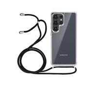 Coque pour Samsung S25 Ultra Silicone Antichoc avec Cordon Tressé Transparent