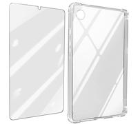 Coque pour Samsung Tab A9 Plus Silicone Antichoc et Verre Trempé Transparent