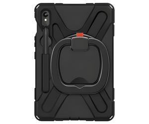 Coque pour Samsung Tab S9 et S8 et S7 Antichoc Poignée Rotative Support Noir