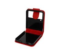 Coque pour Samsung Z Flip 4 Clapet avec Languette Magnétique Rouge