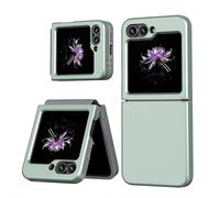 Coque pour Samsung Z Flip7 avec charnière de protection - Coque intégrale anti-chute de qualité militaire antichoc avec TPU souple + PC rigide, design anti-rayures à 360° (vert pour Samsung Z Flip7 FE
