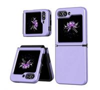 Coque pour Samsung Z Flip7 avec charnière de protection - Coque intégrale anti-chute de qualité militaire antichoc avec TPU souple + PC rigide, design anti-rayures à 360° (violet pour Samsung Z Flip7)