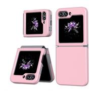 Coque pour Samsung Z Flip7 avec charnière de protection - Coque intégrale anti-chute de qualité militaire antichoc avec TPU souple + PC rigide, design anti-rayures à 360° (rose pour Samsung Z Flip7)