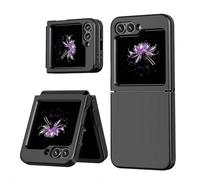 Coque pour Samsung Z Flip7 avec protection de charnière - Coque intégrale anti-chute de qualité militaire avec TPU souple + PC rigide, design anti-rayures à 360° (noir pour Samsung Z Flip7 FE)