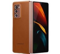 Coque pour Samsung Z Fold 2 Cuir Véritable Intérieur Soft-touch Original Leather Cover Marron Marron