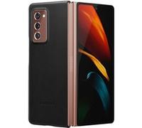 Coque pour Samsung Z Fold 2 Cuir Véritable Intérieur Soft-touch Original Leather Cover Noir Noir