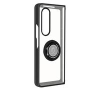 Coque Samsung Galaxy Z Fold 3 Bi-matière Bague Métallique Support Vidéo Noir