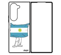 Coque Pour Samsung Z Fold 6 Silicone Drapeau Argentine Argentin 4g Portable Antichoc Telephone Jo Football Motif Copa America Galaxy