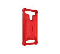 Coque Smartphone 4.7'' à 5'' Souple Coins Bumper Portecarte Amovible Rouge