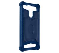 Coque Smartphone 5.3'' à 5.5'' Souple Coins Bumper Portecarte Amovible Bleu Nuit