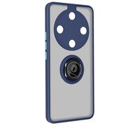 Coque pour smartphone - AVIZAR - Honor Magic 6 Lite 5G - Bague Métallique - Bleu Nuit - Semi-rigide