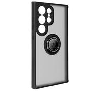 Coque pour smartphone - AVIZAR - Samsung Galaxy S24 Ultra - Bague Métallique - Support Vidéo - Noir