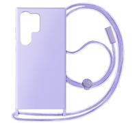 Coque pour smartphone - AVIZAR - Samsung Galaxy S24 Ultra - Violet Clair - Cordon ajustable - Semi-rigide