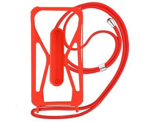 Coque pour smartphone - AVIZAR - Universel - Rouge - Antichocs - Béquille intégrée