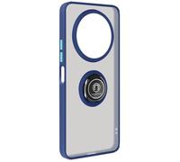 Coque pour smartphone - AVIZAR - Xiaomi Redmi A3 - Bague Métallique - Support Vidéo - Bleu Nuit