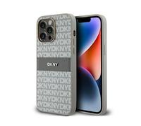 Coque pour smartphone - DKNY - iPhone 14 Pro - Cuir - Mono Stripe - Logo en métal