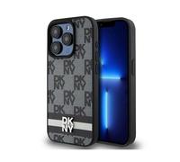 Coque pour smartphone - DKNY - iPhone 15 Pro Max - Cuir noir - Design élégant - Rigide