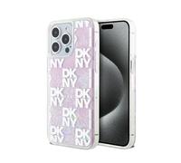 Coque pour smartphone - DKNY - iPhone 15 Pro Max - Rose - Multilogo - Glitter