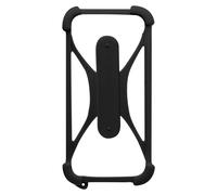 Coque pour Smartphone Universel Silicone Coins bumper Antichoc Béquille support Noir