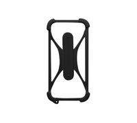 Coque Smartphone Universel Silicone Coins bumper Antichoc Béquille support noir