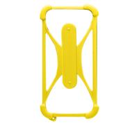 Coque pour Smartphone Universel Silicone Coins bumper Antichoc Béquille support Jaune