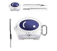 Coque pour Sony WF-1000XM6 - Coque de protection en silicone avec protection intégrale contre les rayures, les chocs, kit de nettoyage et cordon (astronaute)