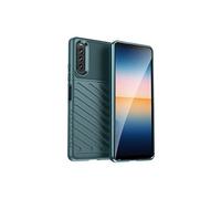 Coque pour Sony Xperia 10 IV - housse etui silicone gel thunder + verre trempe - VERT -